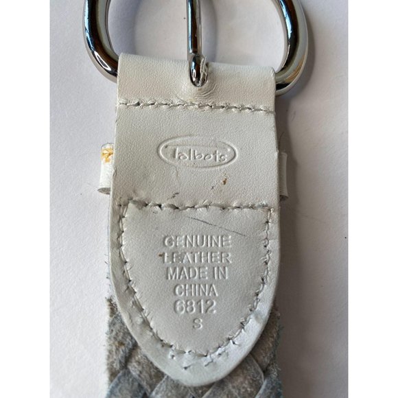 Talbots White Braided Leather Belt Sz Small - Picture 9 of 9